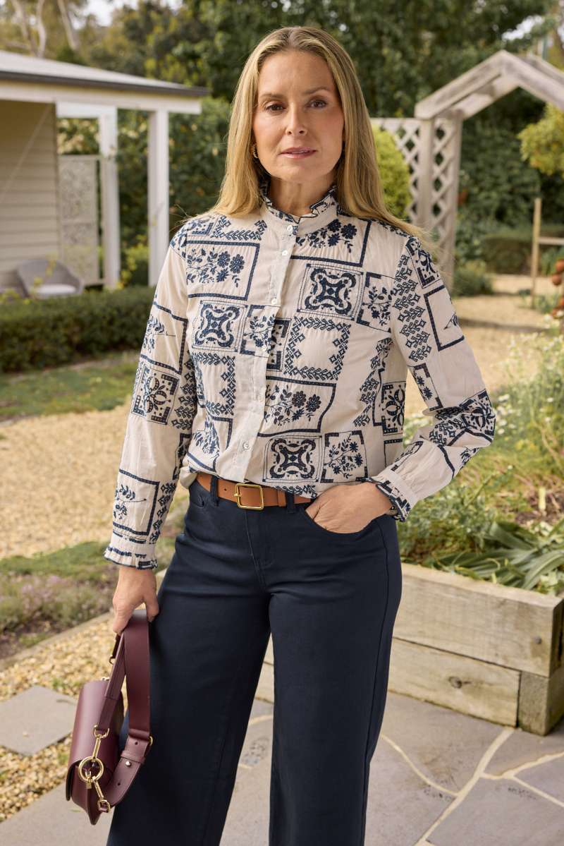 View Goondiwindi Sky Frill Shirt