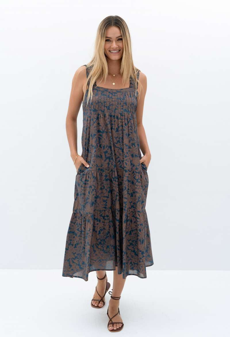 View Humidity Vacay Elysian Dress - Tan Print