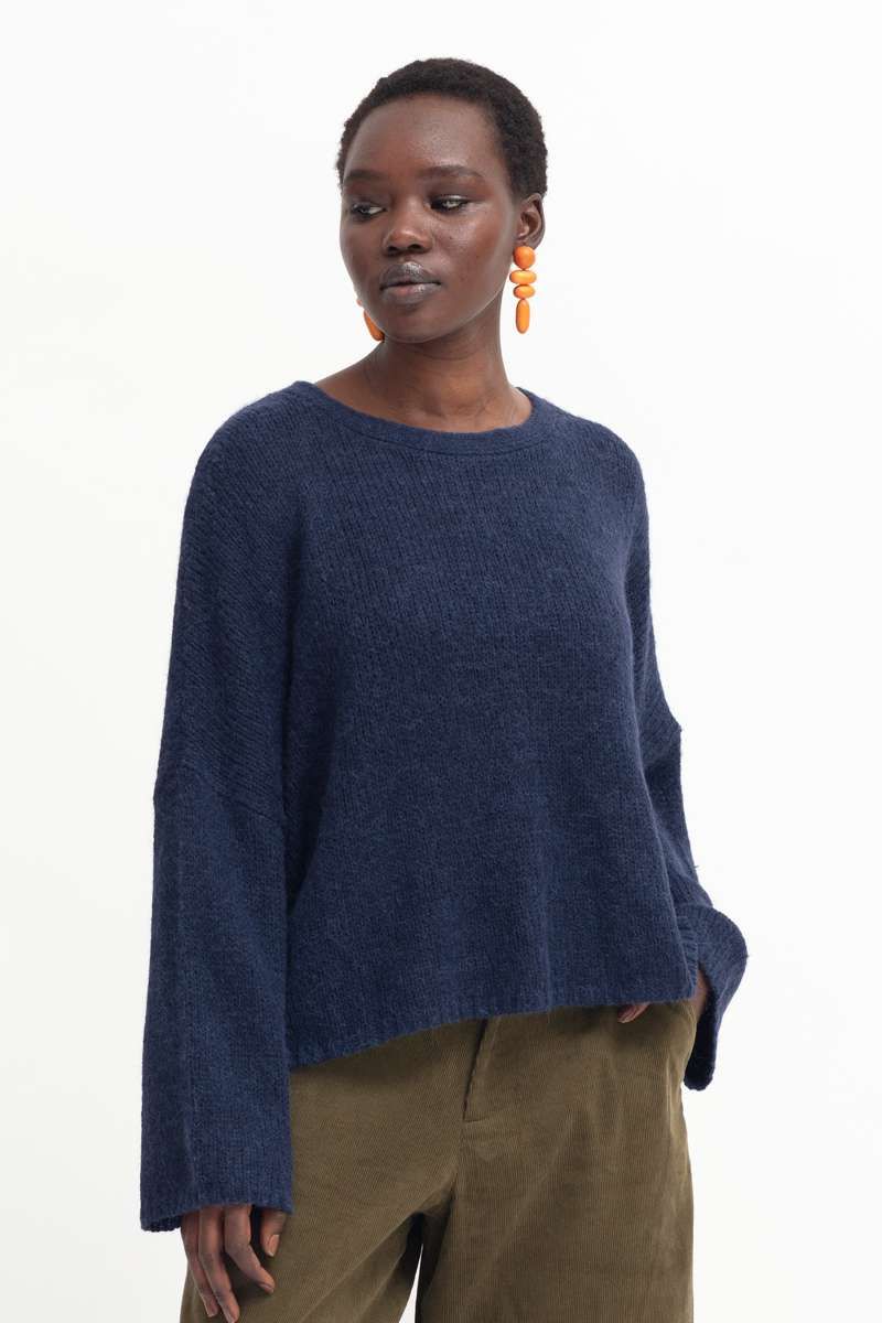 View Elk Agna Sweater - Steel Blue