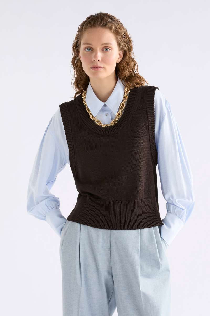 View Elk Mikkel Vest - Chocolate