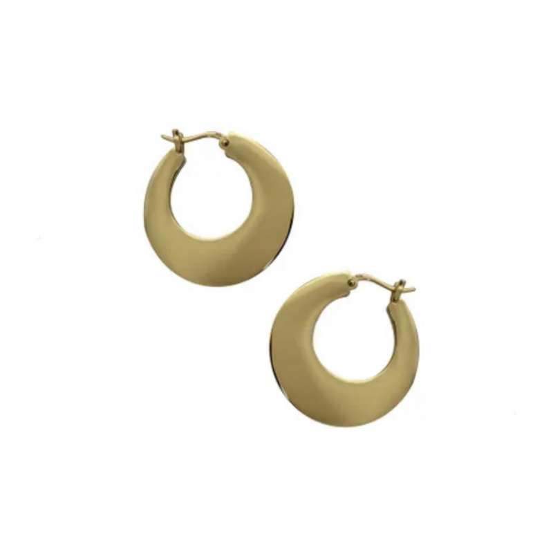 View Petals Flat Hoop Earrings - Gold