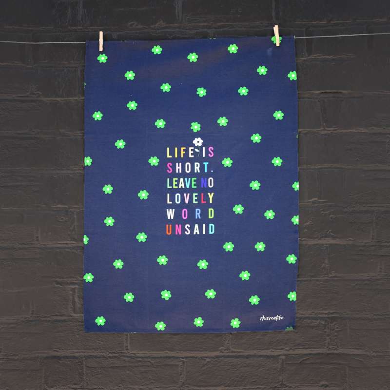 View Rhicreative Tea Towel - Lovely Words