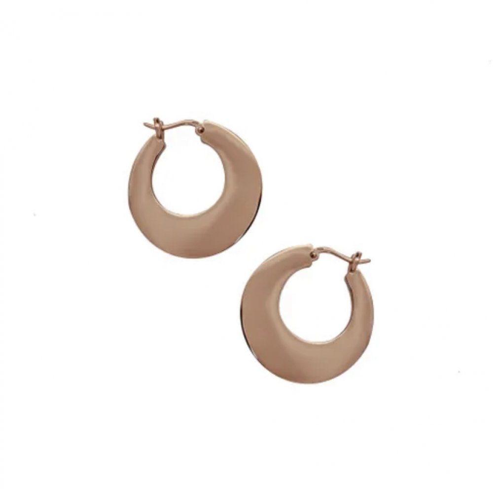 flat hoop rose gold